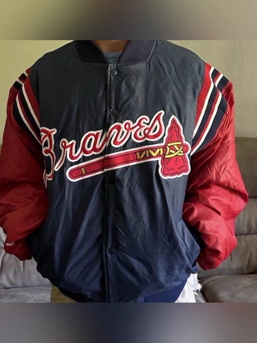 Authentic Atlanta Braves Majestic 90’s Dugout Jacket